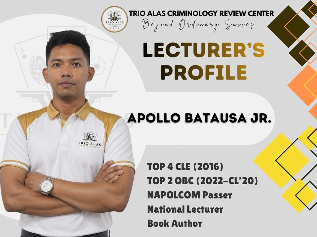 Apollo Batausa Jr., Trio Alas Lecturer